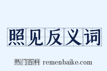 照见反义词是什么意思的图片